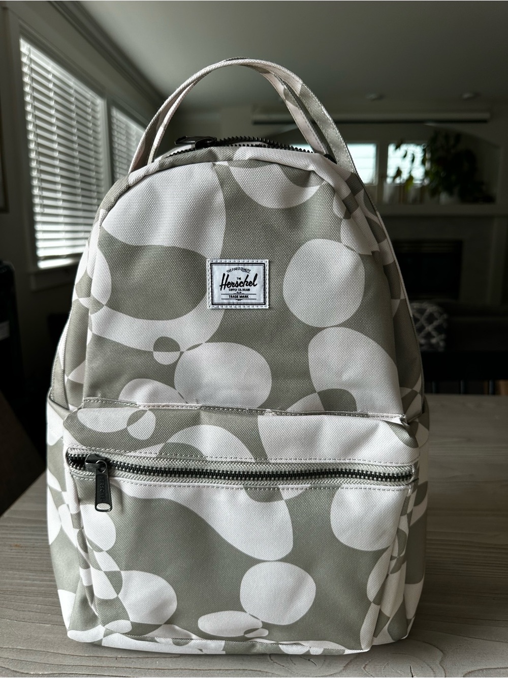 HERSCHEL - Olive & White Patterned Backpack - Picture 2 of 4